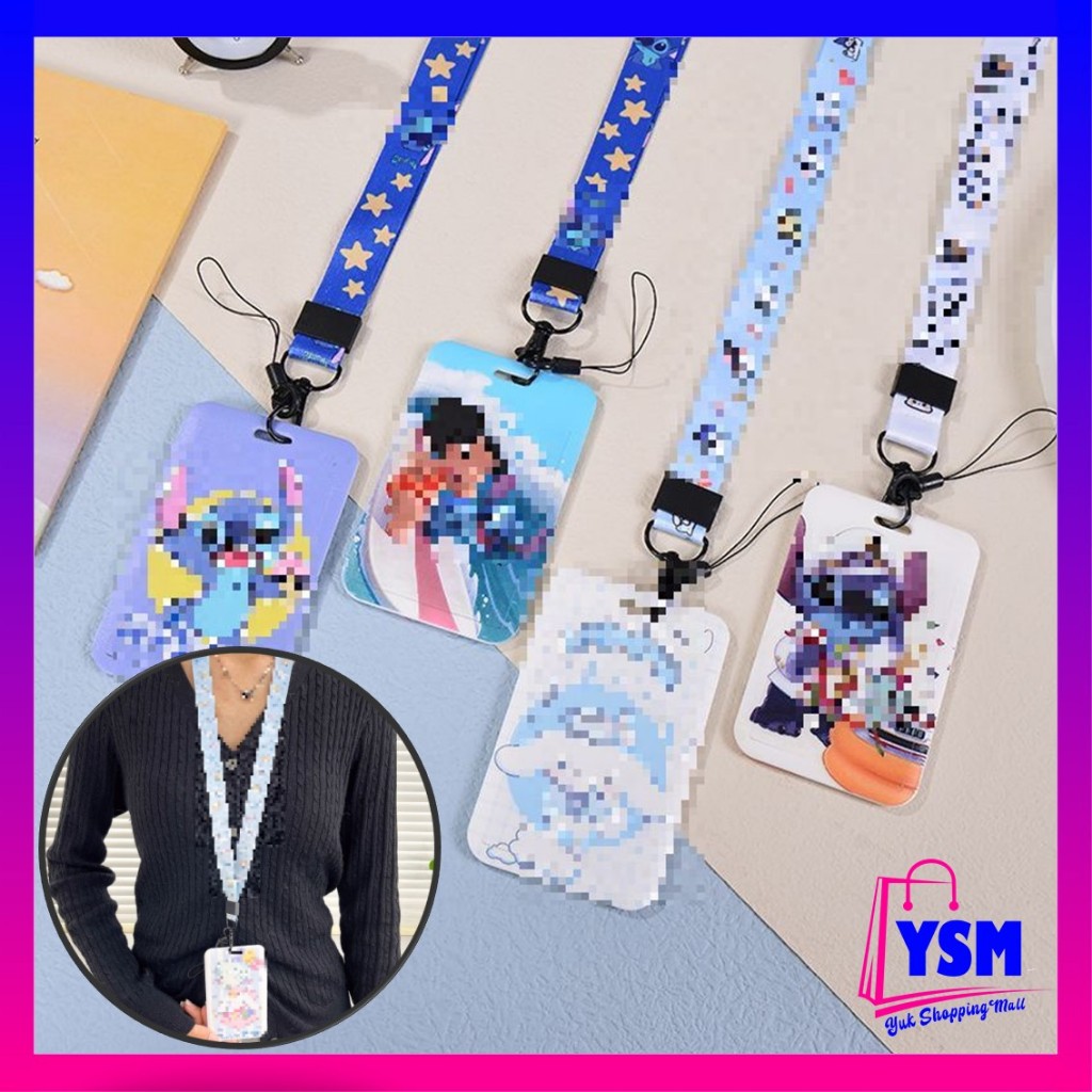 

YSM Name Tag Gantungan Kartu Karakter Kartun Lanyard Akses MRT Busway E-Money Flazz BRIzi Card Holder Karakter Kartun Lanyart Card Holder Id Card