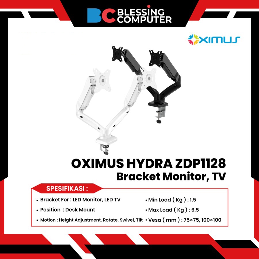 OXIMUS HYDRA ZDP1128 Bracket Monitor, TV - White