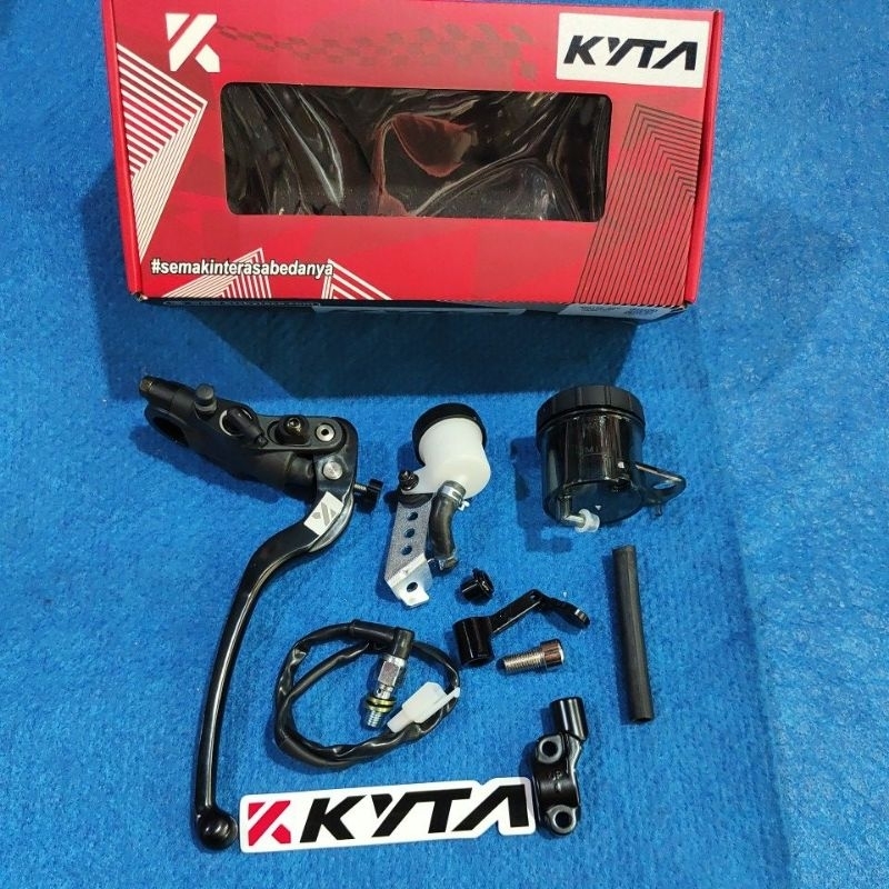 master rem kiri ktc nmax/xmax/ADV/pcx/model ninja250 logo baru K KYTA universal kanan 14mm black fre