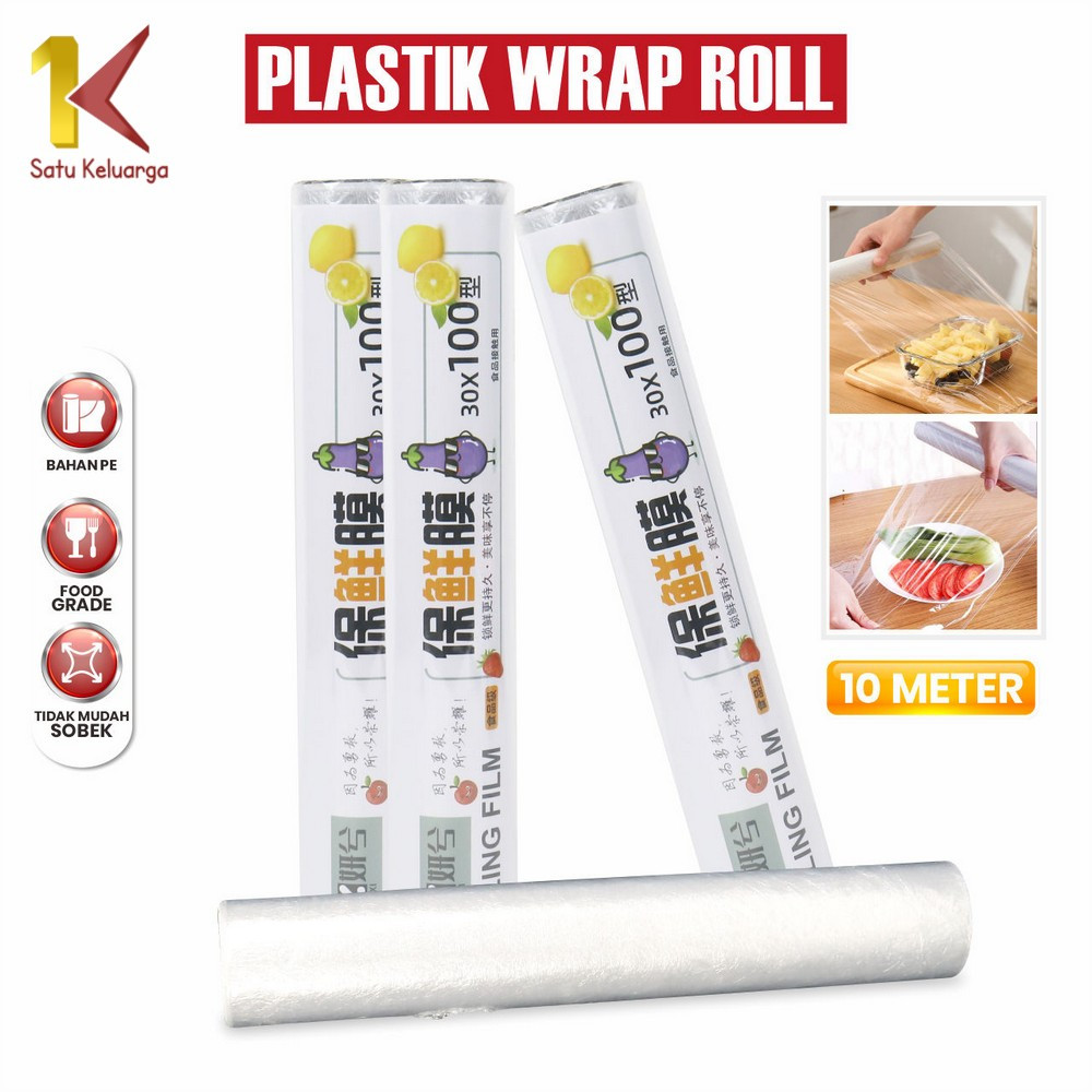 Satu Keluarga Plastik Wrap Roll Pembungkus Makanan Serbaguna 30Cm x 10Meter C978 Plastik Wrapping Bu