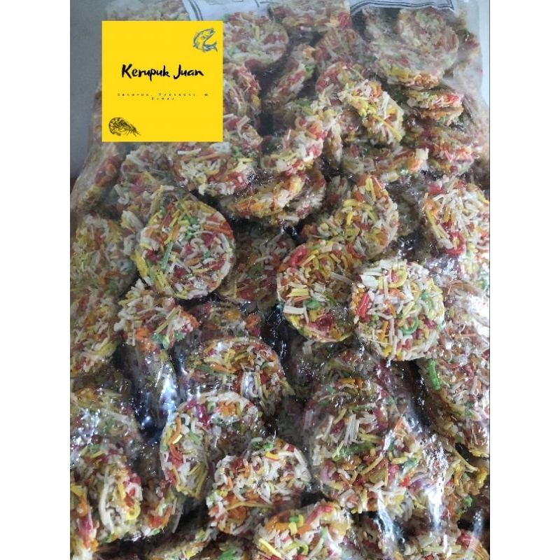 

Kerupuk Grandong / Gerandong Putih dan Warna 5 KG / 1 Bal