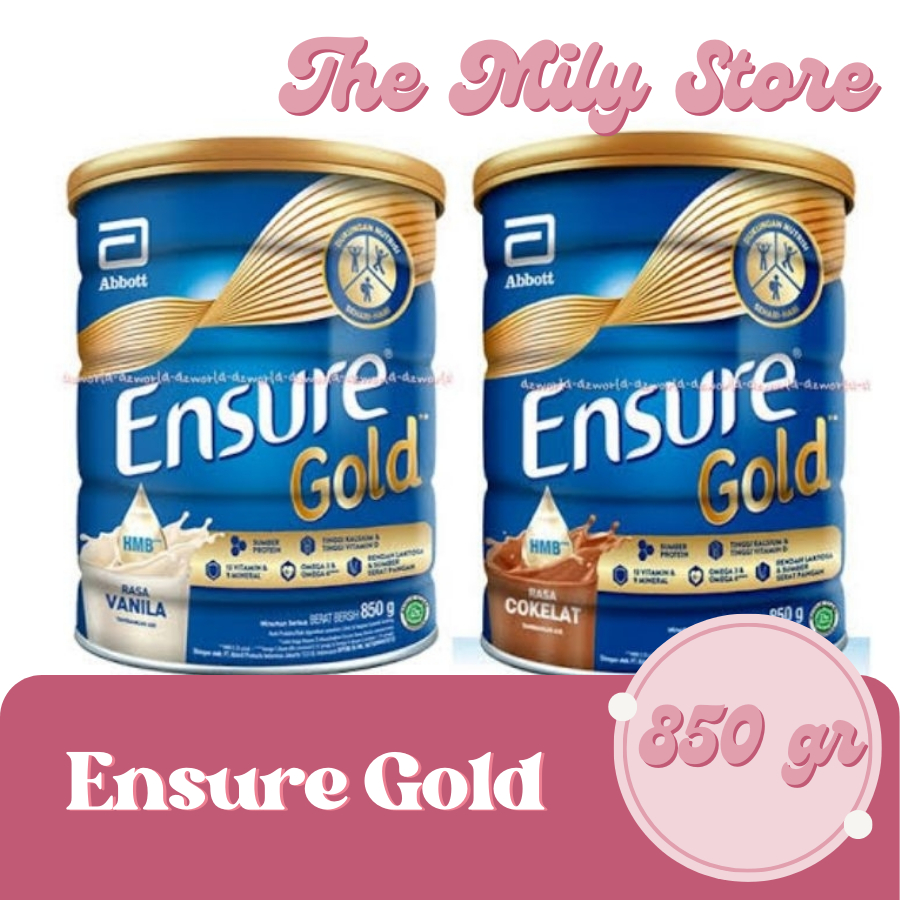 

ENSURE GOLD VANILA COKLAT GANDUM 850 GRAM