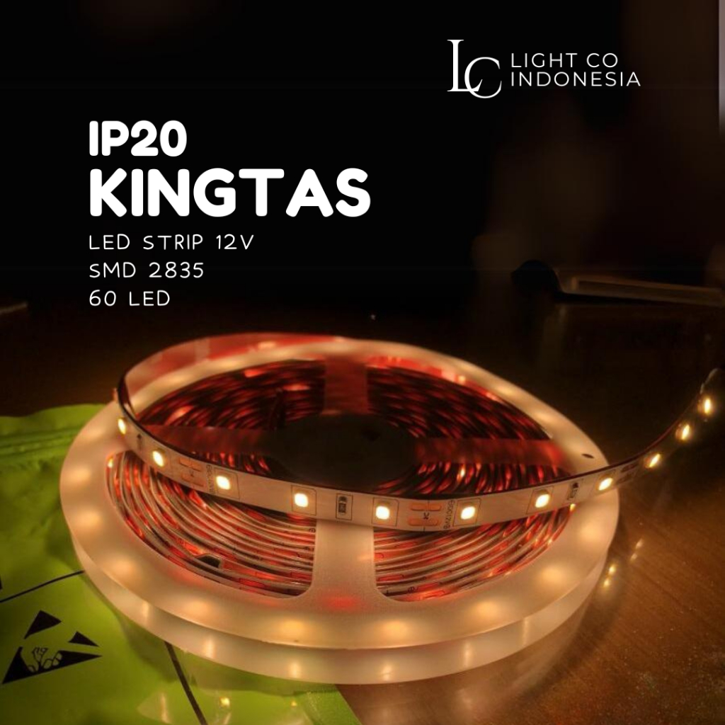 [ LIGHTCO INDONESIA ] Led strip 2835 12v 2700k kingtas / led strip 2700k 2835 12v KINGTAS