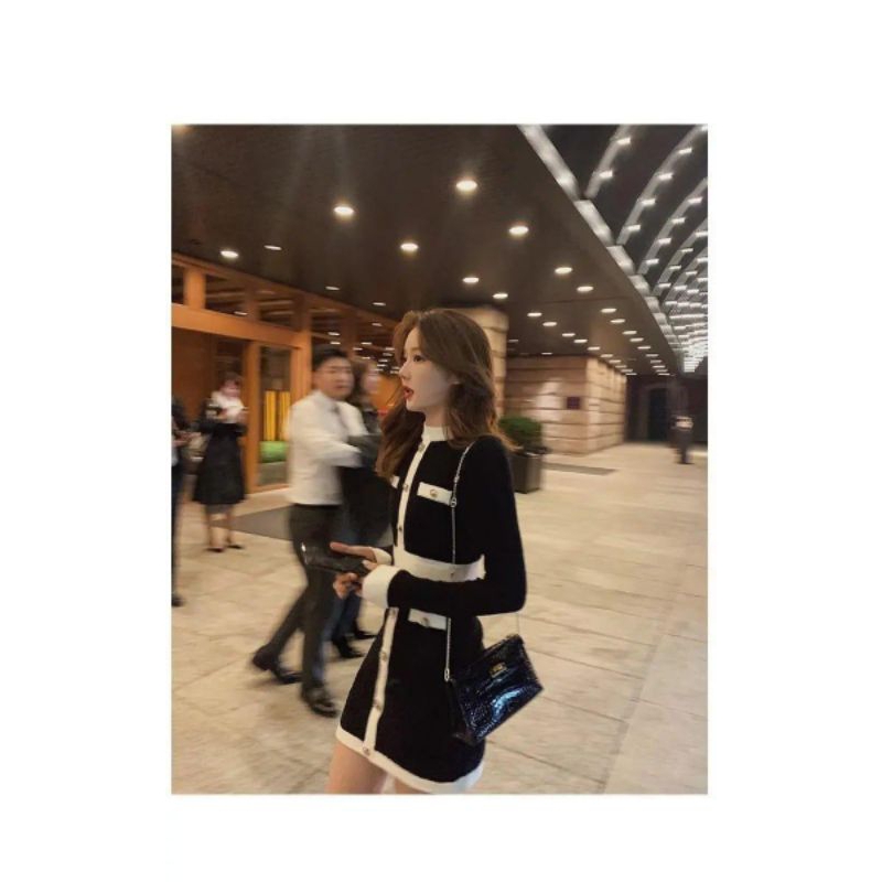 Dress women korea style blazer one set premium