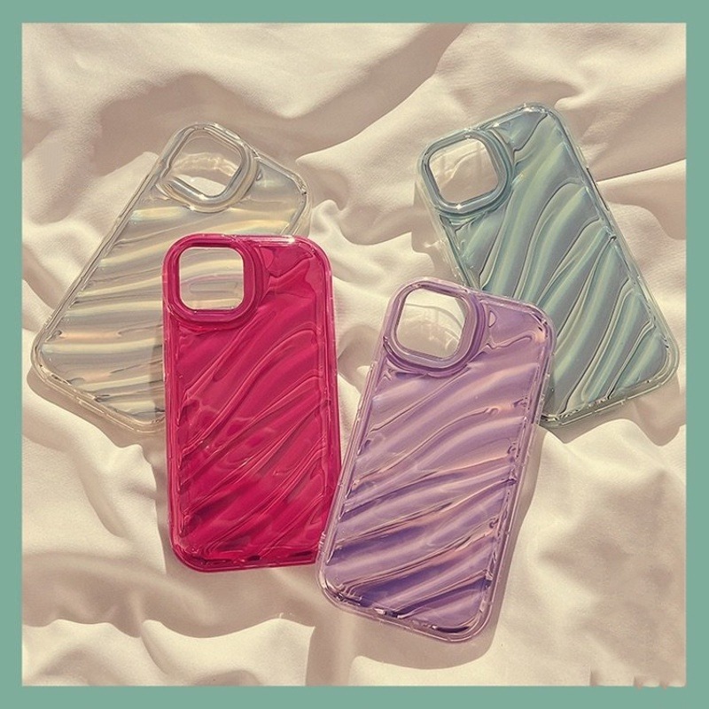 RCI185 SILICONE PHONE CASE DAZZLE WAVE SHINY HOLOGRAM COLOUR FOR IPHONE 7 8 7+ 8+ X XS XR 11 12 13 1