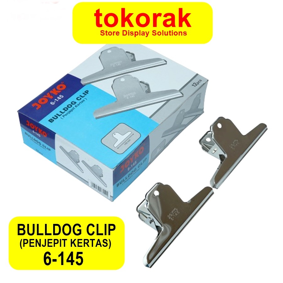 

KLIP PENJEPIT KERTAS BULLDOG CLIP JOYKO 6-145 PAPER BINDER JUMBO BESAR