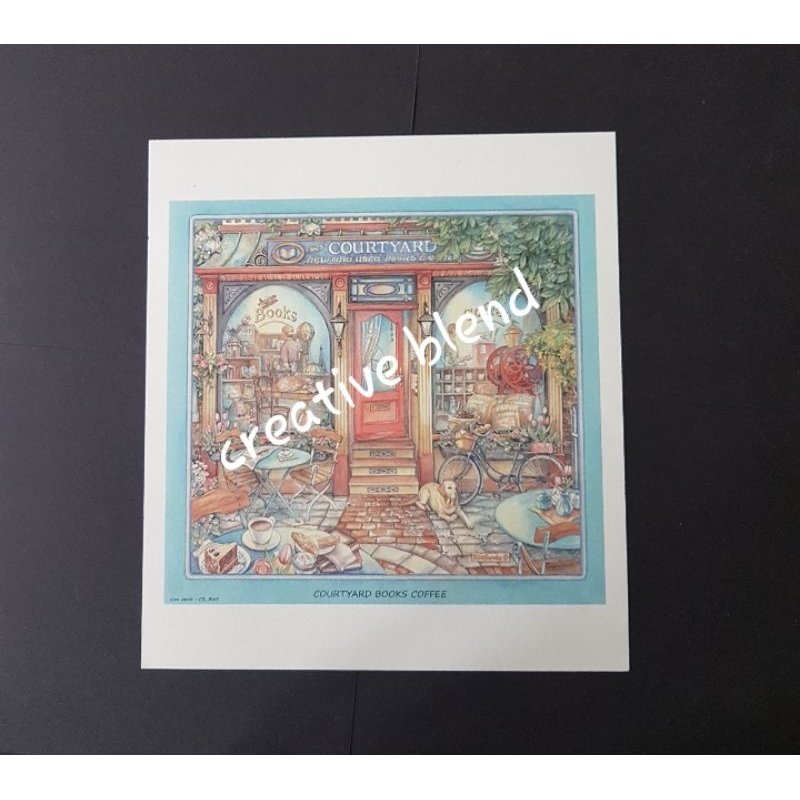 

Gambar Papertole 3D Art Craft Courtyard Books Coffee