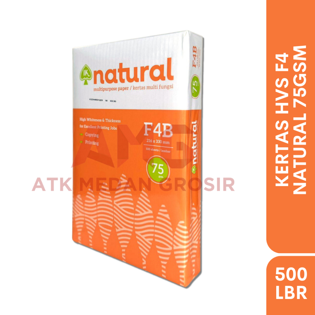 

KERTAS HVS UKURAN F4 NATURAL 75 GSM TEBAL