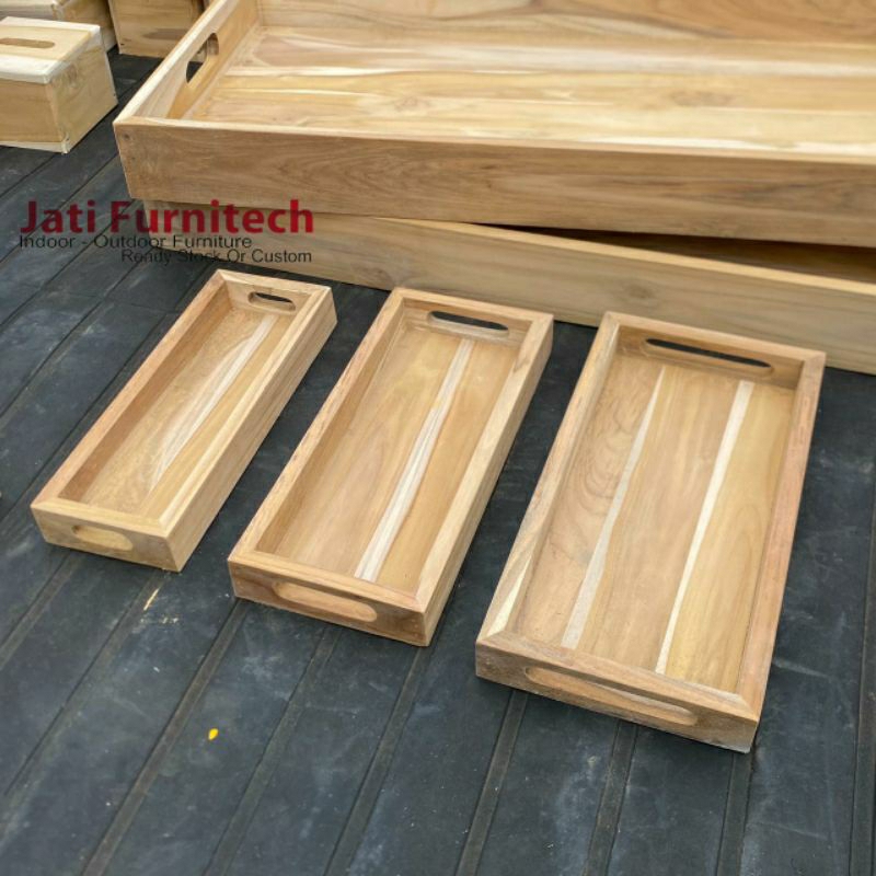 tray nampan kayu jati - tray nampan cafe - nampan resto hotel