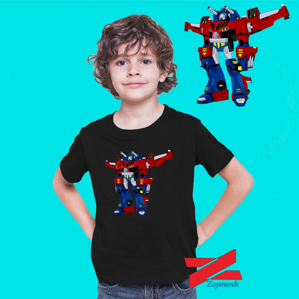 kaos anak optimus prime robot baju anak optimus prime