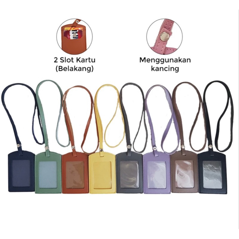 

ID Card Kulit Name Tag Kancing Name Tag ID Holder Card Kancing Kulit Lanyard