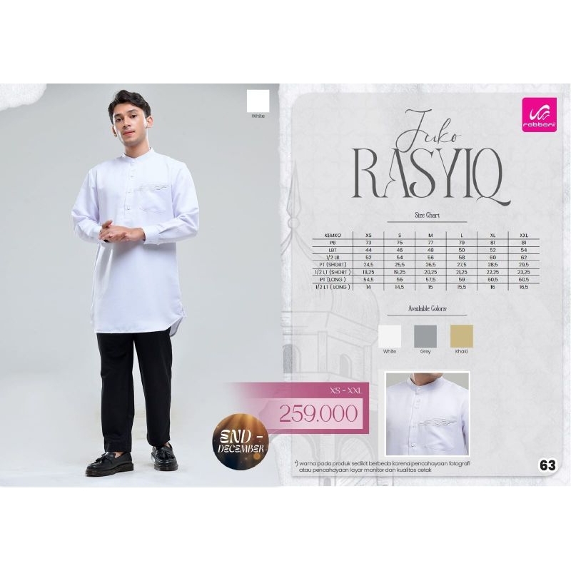 Juko Rasyiq Rabbani - jubah Koko - jubah Rabbani - jubah dewasa