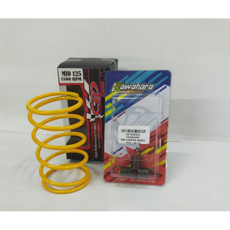 PAKETAN PER CVT CLD 1500 RPM MIO M3/FINO 125/SOUL GT 125 + PER KAMPAS GANDA KAWAHARA 1500 RPM