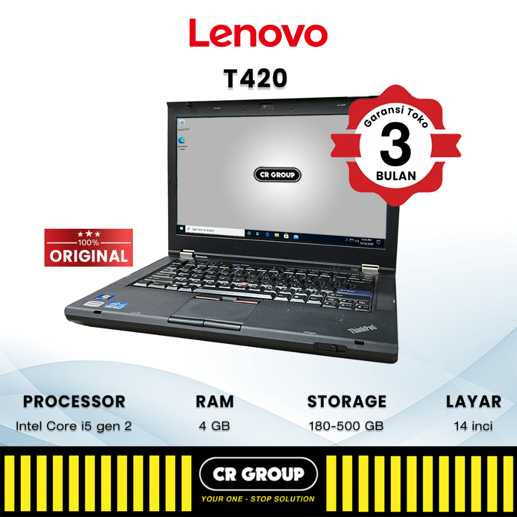 [FREE MOUSE & MOUSEPAD] Laptop Lenovo ThinkPad T410/T420 Intel Core i5 Gen 2 RAM 4GB Storage 320GB /