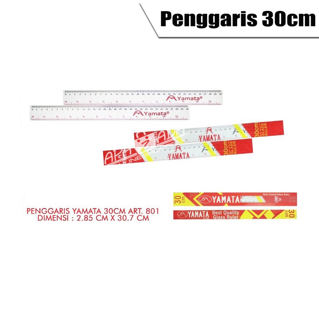 

Apazada - Penggaris Yamata 30Cm / Set Penggaris Sekolah Murah / Garisan / Ruler / Mistar Murah