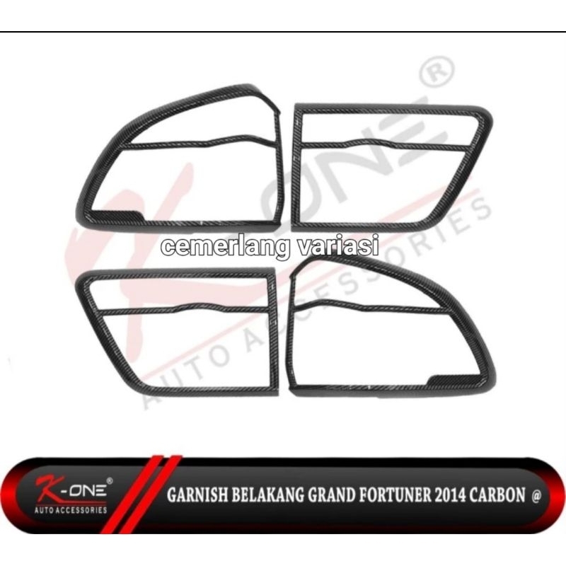 GARNIS LAMPU BELAKANG GRAND FORTUNER 2014 CARBON