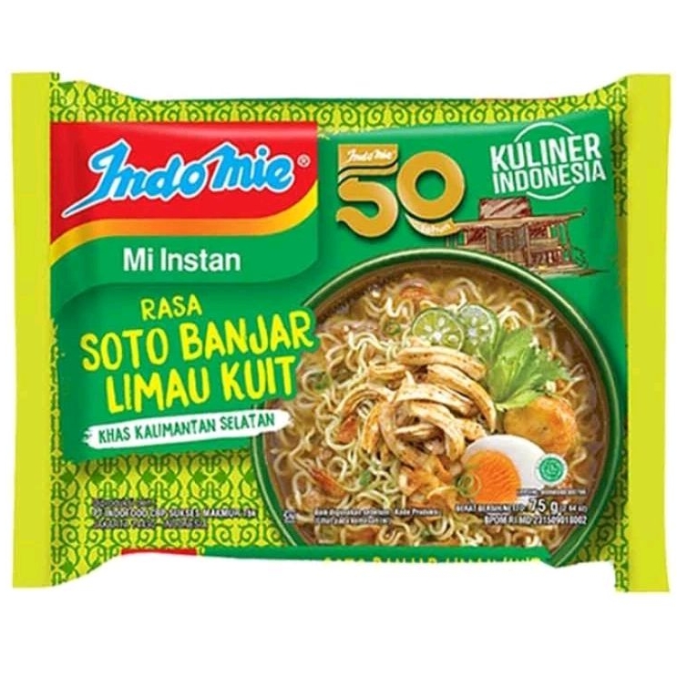

Indomie Mie Instan Rasa Soto Banjar Limau Kuit Khas Kalimantan Selatan 75gr