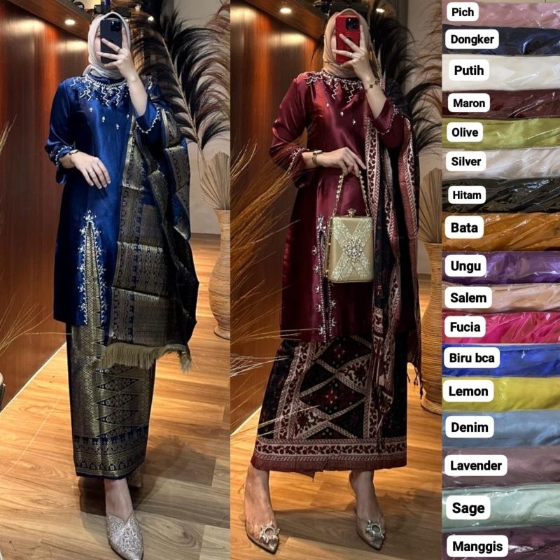 KHUSUS TUNIK BAJU KURUNG MELAYU MOTE SUTRA SILK PREMIUM