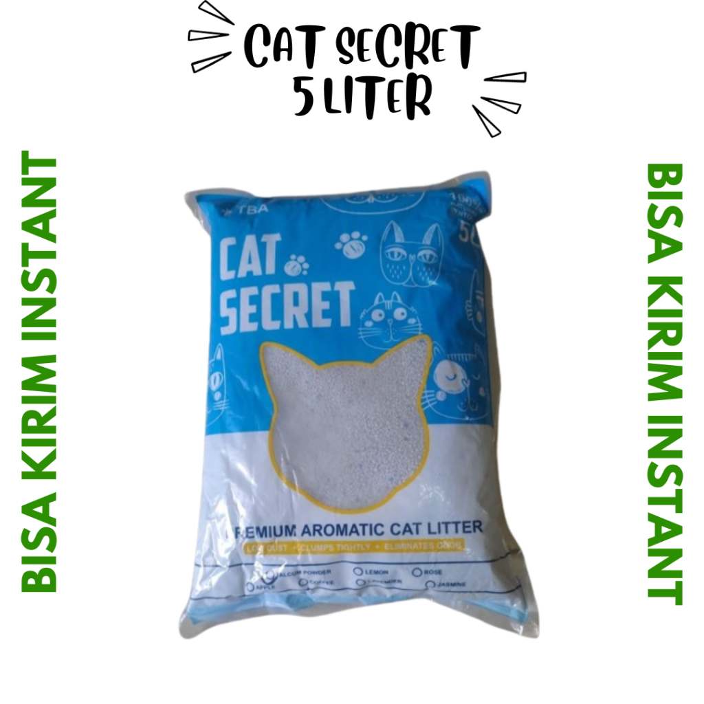 Pasir Kucing Cat Secret Gumpal Wangi 5 Liter