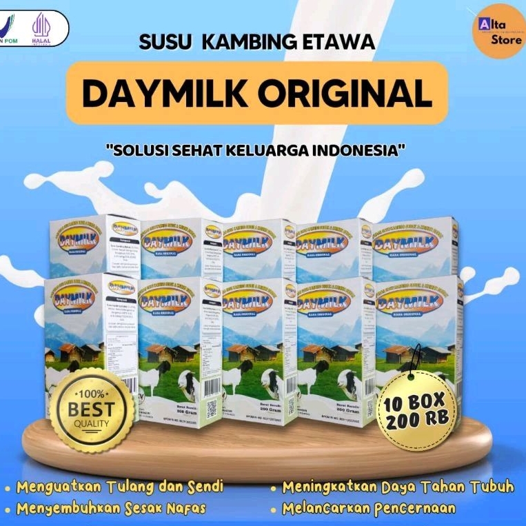 

[Paket 10 BOX] Susu Kambing Etawa Daymilk - ORIGINAL Solusi Gangguan Pernapasan dan Persendian