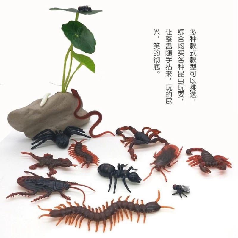 Mainan Prank Fake Animal Kecoa Kelabang Serangga Katak Plastik