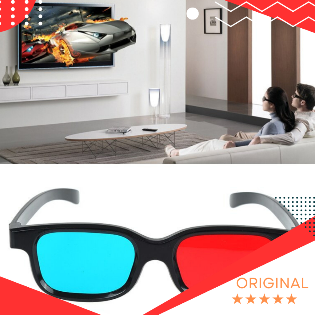 Kacamata 3D Cinema Movie Bioskop Plastic Frame Glasses Untuk nonton Bioskop