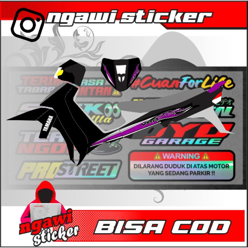 striping Yamaha Vega R lama terbaru custom