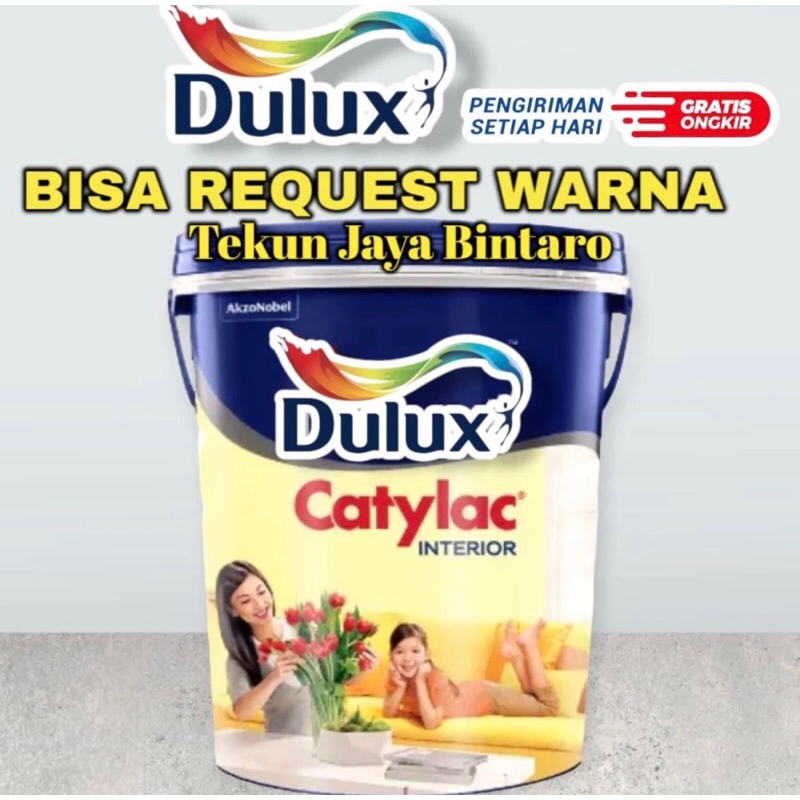 CAT TEMBOK DULUX CATYLAC INTERIOR 25 KG VARIAN ABU GREY