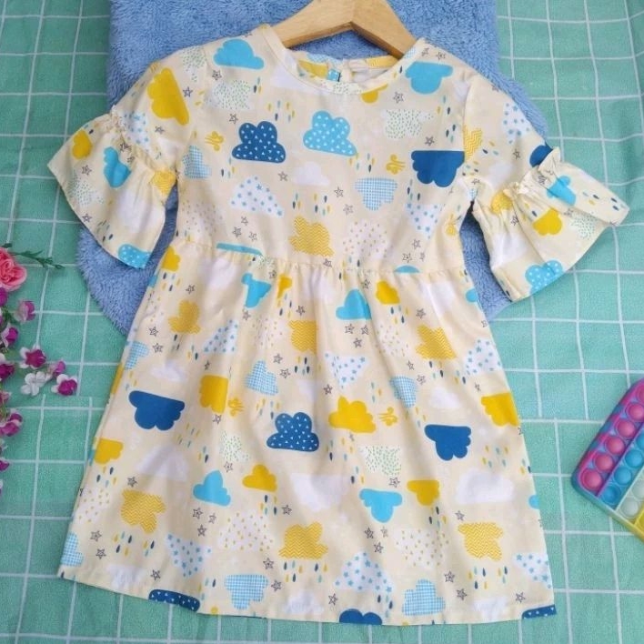 baju dress anak perempuan 2 tahun /dress anak perempuan 3 tahun/baju anak perempuan