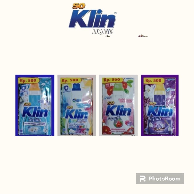[TERMURAH]SOKLIN LIQUID DETERJEN CAIR SACHET(1renceng isi 12)