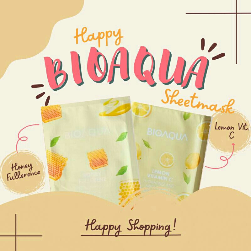BIOAQUA Sheet Mask – Hydrating Essence Face Mask Varian Lemon & Honey