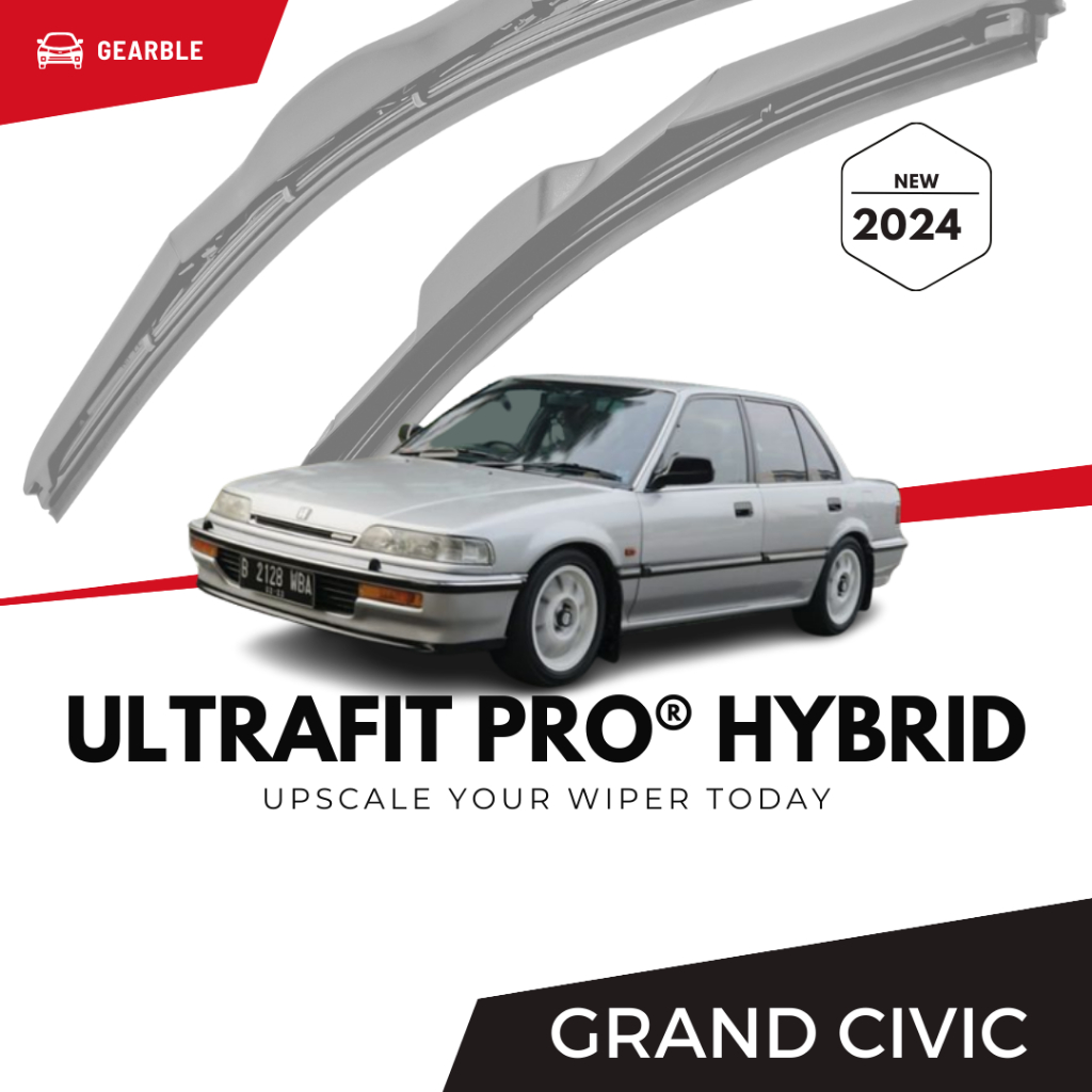 Premium Wiper Model Hybrid Mobil Grand Civic Wifer Karet Kaca Depan Civic Car Windshield Blade 2Pcs