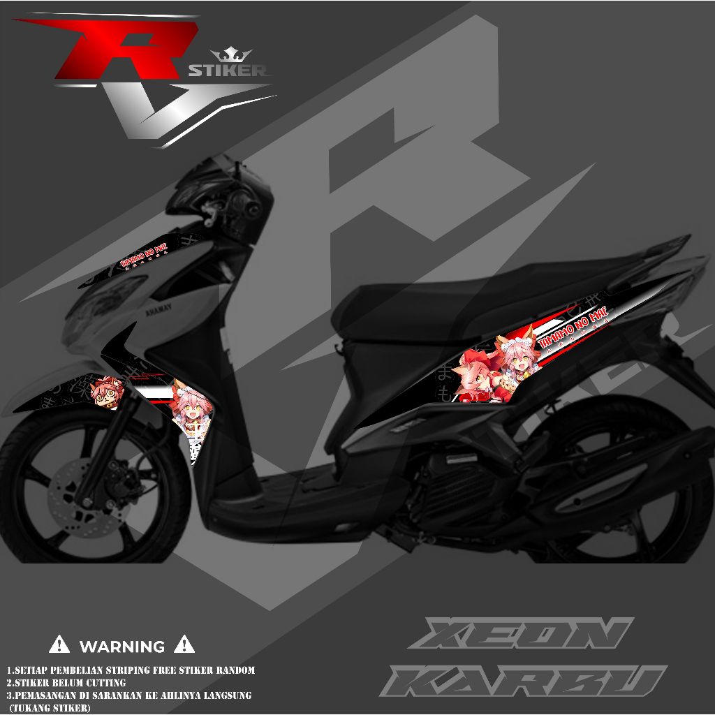 STRIPING XEON KARBU/STIKER XEON RC/STIKER VARIASI XEON KARBU