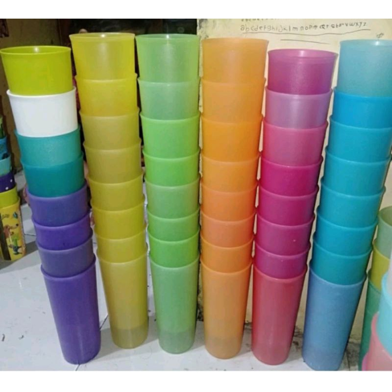 Gelas Tumbler Ori Tupperware 7 pcs tanpa tutup second