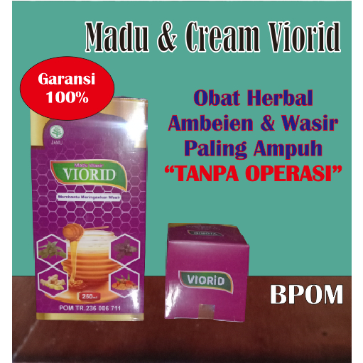Viorid Madu Obat Herbal Ambeien Wasir Paling Ampuh Atasi Ambeien Stadium 2 3 4 BAB Berdarah Ke Luar 