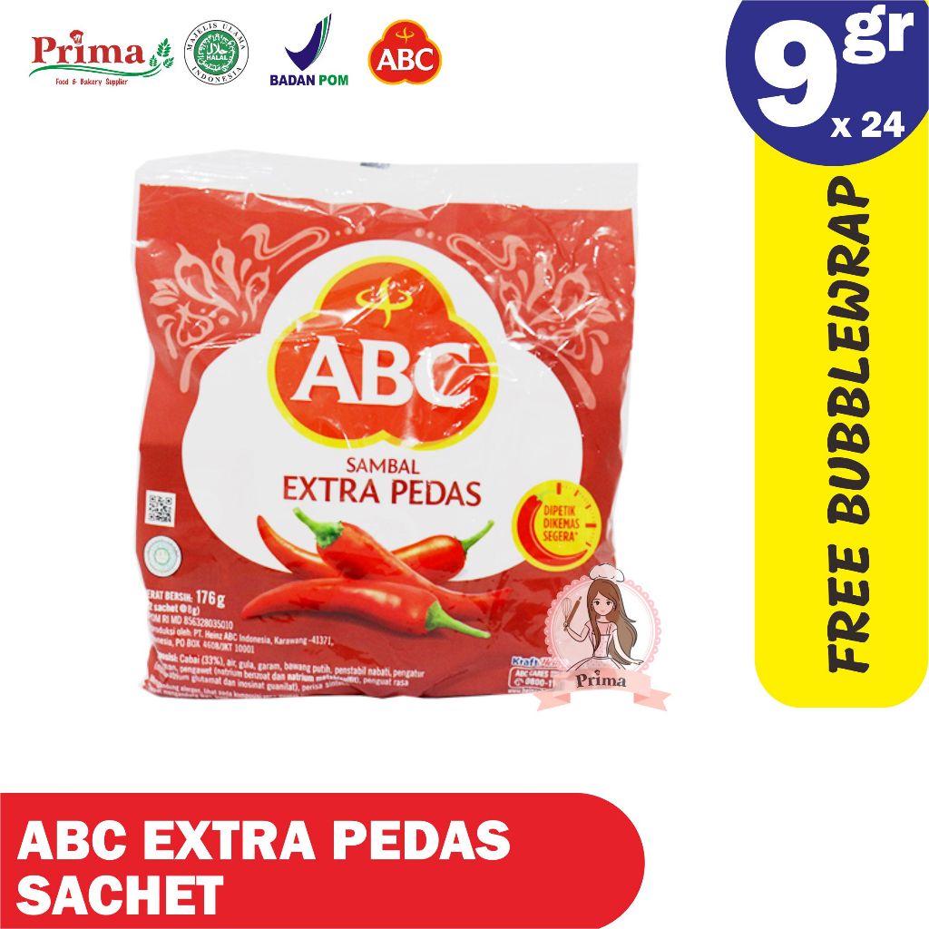 

ABC Saus Sambal Extra Pedas Sachet isi 24 pcs