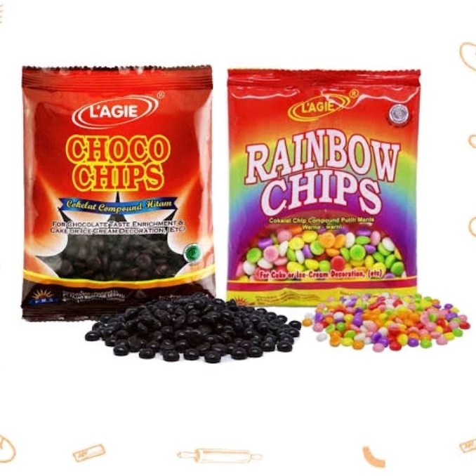 

L'AGIE Choco Chips Coklat Rainbow 45gr