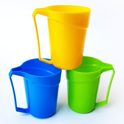 Gelas Plastik Gagang Murah - Gelas Murah Warna - Gelas Plastik Mug