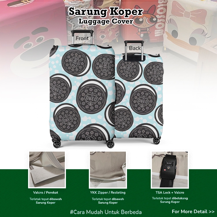 Sarung Koper / Cover Pelindung Koper /Luggage Cover - Oreo 001