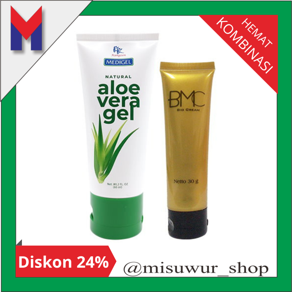 Paket Hemat BMC Bio Multiple Cream dan Kangzen Medigel Natural Aloevera KK Indonesia