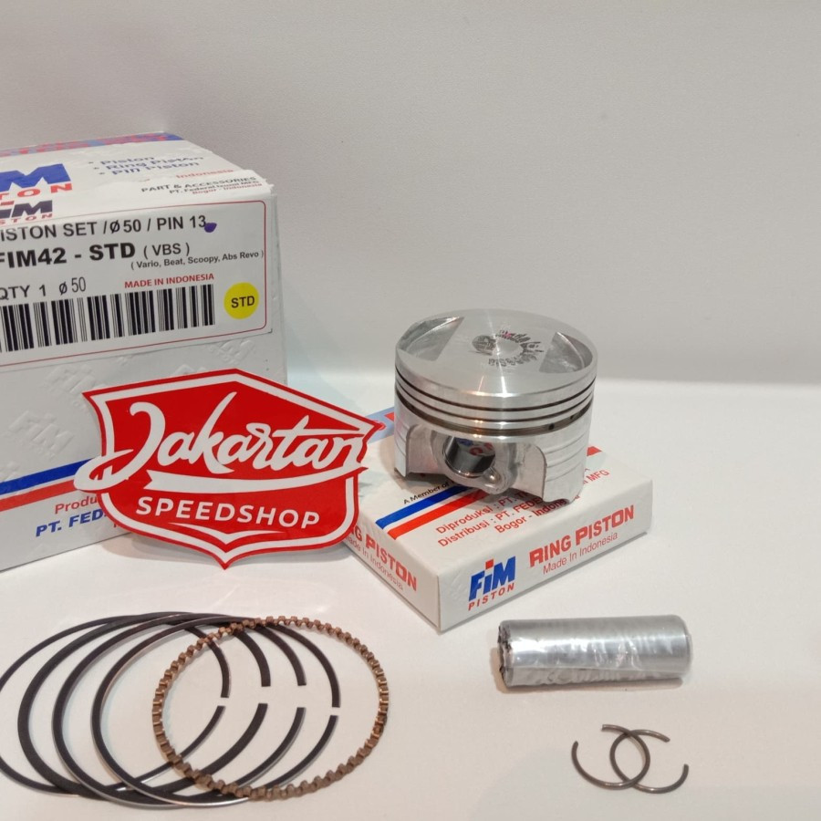 Piston seher Beat,Vario 110,Scoopy,Revo Abs (Karbu)   FIM 42 diameter  STD ( 50 ), 25 ( 50,25 ), 50 