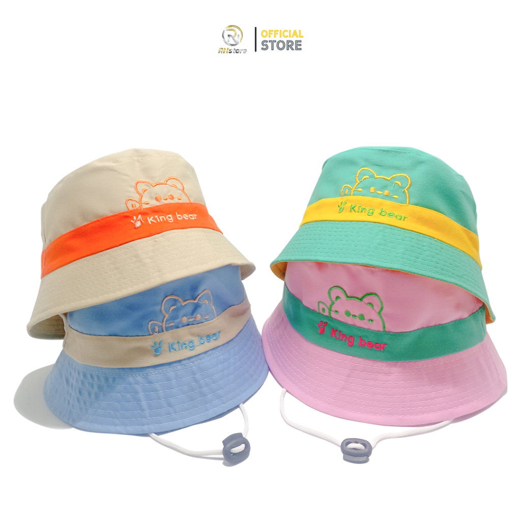 TOPI BUCKET ANAK ANAK USIA 2-10 TAHUN MODEL KING BEAR