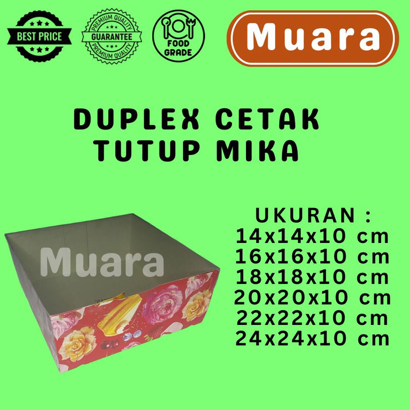 

[10PCS] Dos Duplex Cetak Tutup Mika Tinggi 10Cm / Kardus Box Kotak Hampers Kue Tart Cake