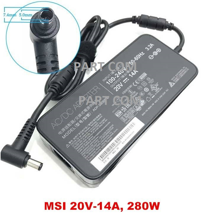 Adaptor Charger Laptop MSI GE75 Raider 8SG RTX2080 20V 14A