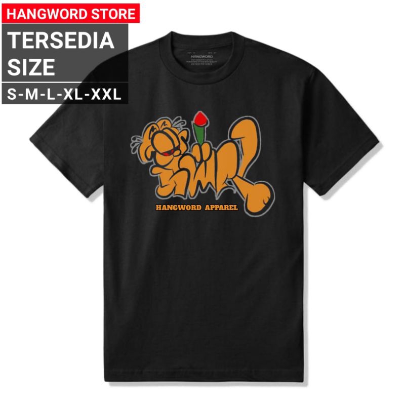 HANGWORD APPAREL - T-SHIRT KAOS PRIA WANITA RELAX CAT HITAM STREETWEAR POLOS OVERSIZE KEREN COTTON C