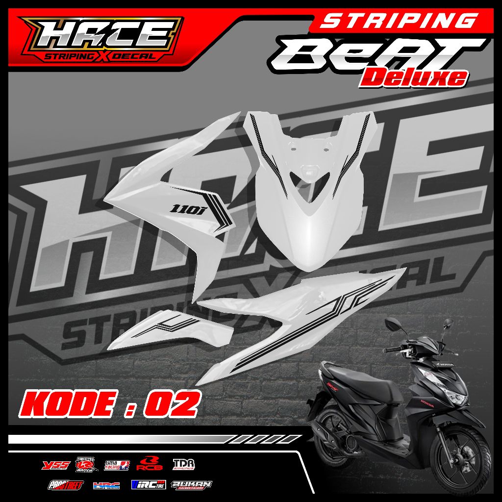 02 STICKER CUTTING BEAT DELUXE - STICKER STRIPING CUTTING BEAT DELUXE SIMPLE GRAFIK