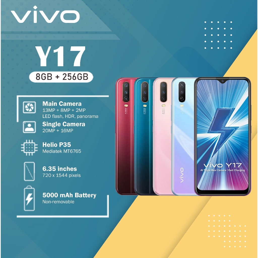 HP VIVO Y17 RAM 8/256GB GARANSI 1 TAHUN