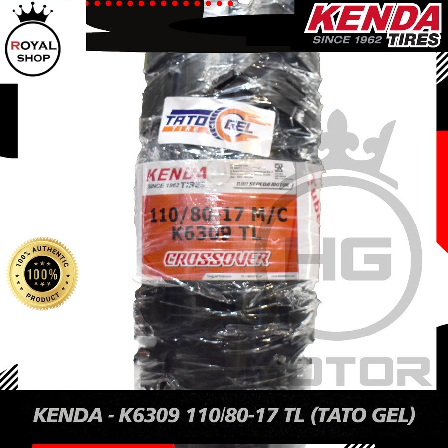 BAN KENDA TATO GEL ANTI BOCOR K6309 110/80 RING 17 BAN DUAL PURPOSE