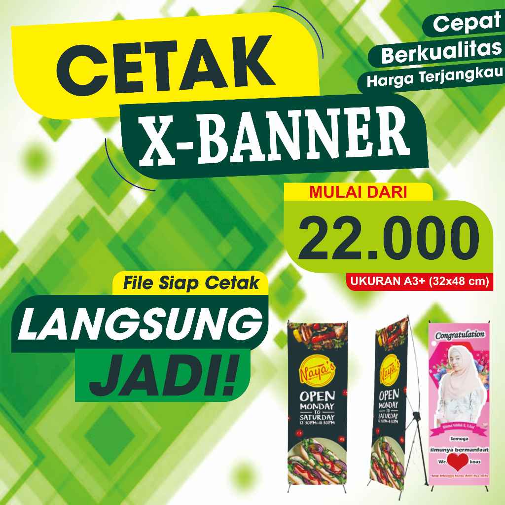 Standing Banner X Banner Poduk, Promosi, Wisuda
