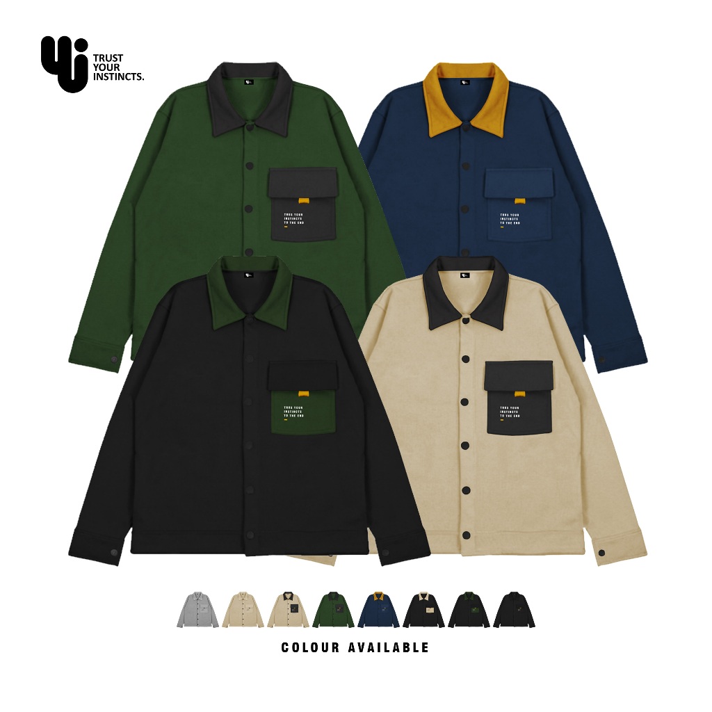Yui Shacket Jacket Kemeja Fleece
